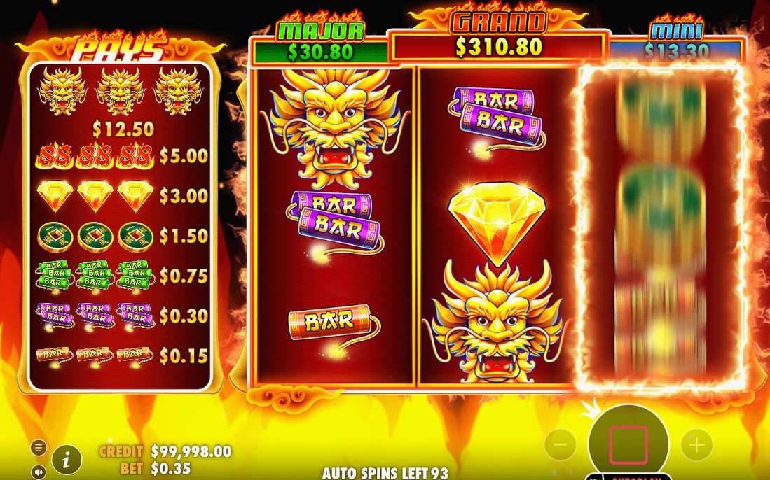 Jackpot Bonus Game med nio mynt att välja bland